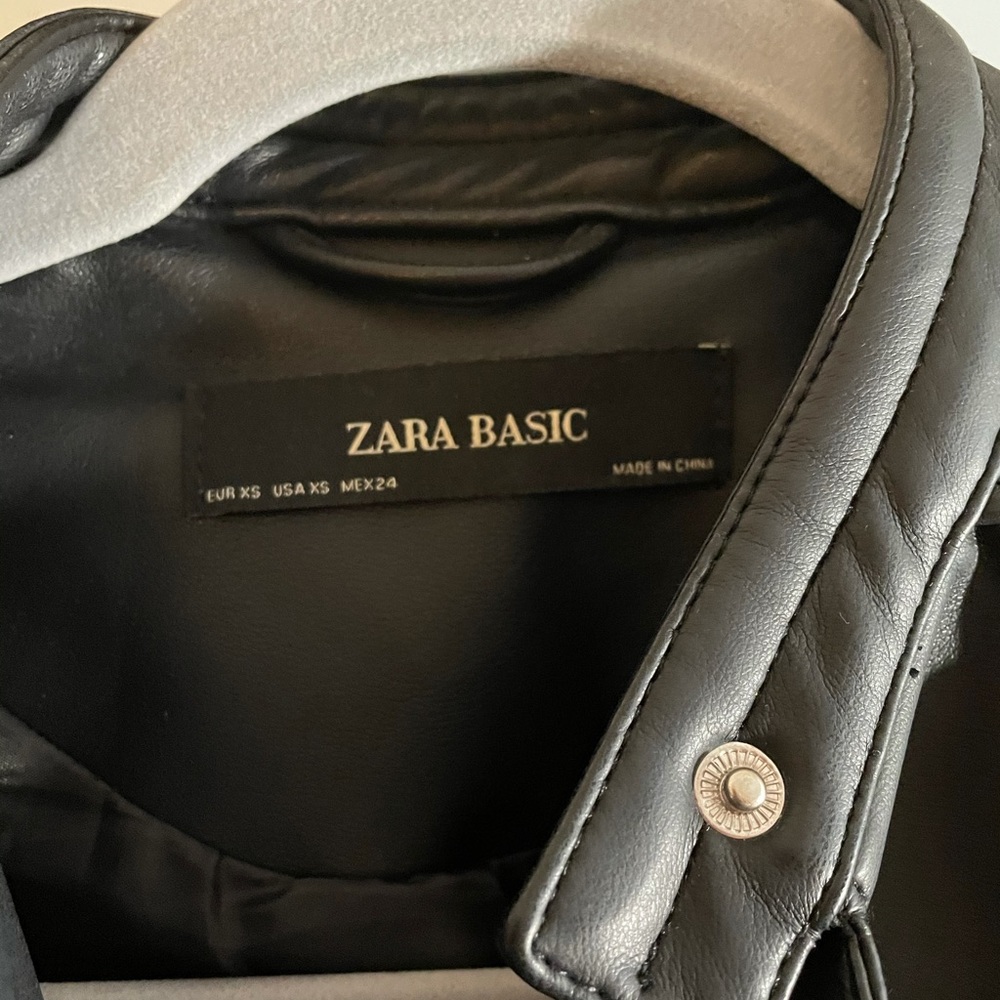 Zara Basics Faux Leather Jacket - Picture 3 of 4